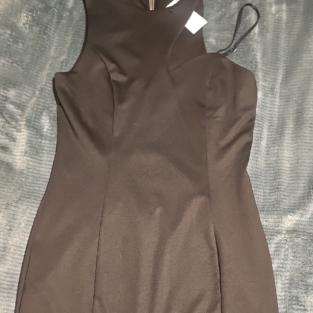 Material Girl Black One Shoulder Dress